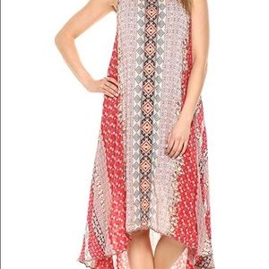 Johnny Was Hankerchief Hem Sleeveless Dress L